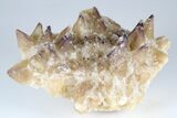 Calcite Crystal Cluster with Purple Fluorite and Gypsum - China #177672-1